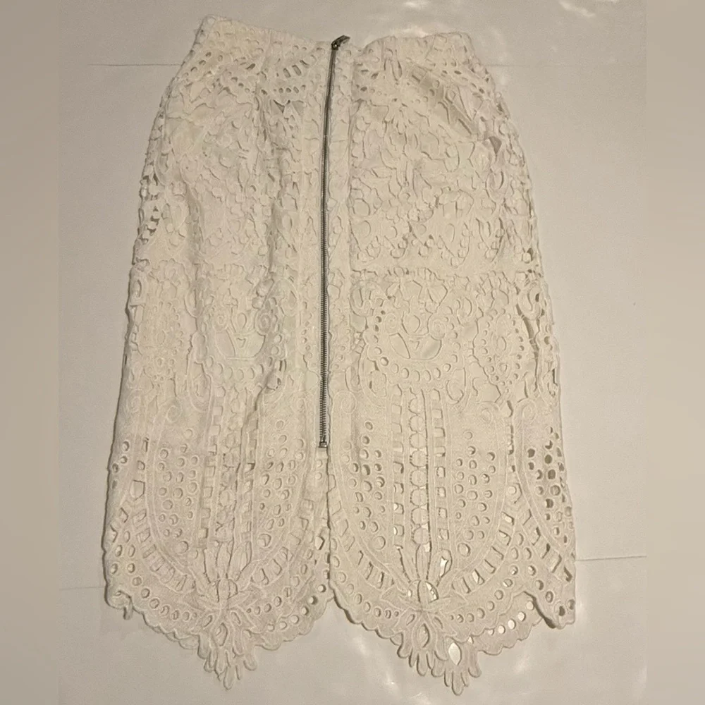 Chico's White Lace Midi Skirt - Picture 2 of 7